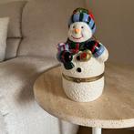 Vintage sneeuwpop trinket box, Diversen, Kerst, Ophalen of Verzenden, Gebruikt