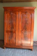 Prachtige antieke mahonie kledingkast, garderobekast., Antiek en Kunst, Antiek | Meubels | Kasten, Verzenden