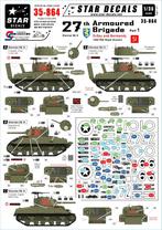 35-864, 27th Armoured Brigade D-Day & Normandy Part 1, Overige merken, Tank, 1:32 tot 1:50, Nieuw