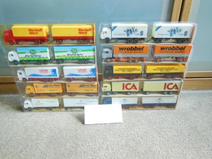 10 x WIKING voorwagens +aanhang in Doosjes 1:87 ZGAN, Hobby en Vrije tijd, Modelauto's | 1:87, Zo goed als nieuw, Bus of Vrachtwagen