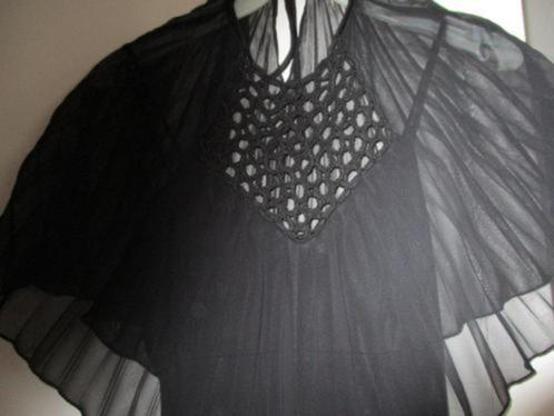 Vintage! zwarte, zeer apart avondtoilet, Kleding | Dames, Gelegenheidskleding, Zo goed als nieuw, Galajurk, Maat 38/40 (M), Zwart