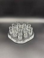 Vintage Georgshütte Glazen Kaarsenhouder '70s, Overige materialen, Wit, Ophalen of Verzenden, Zo goed als nieuw