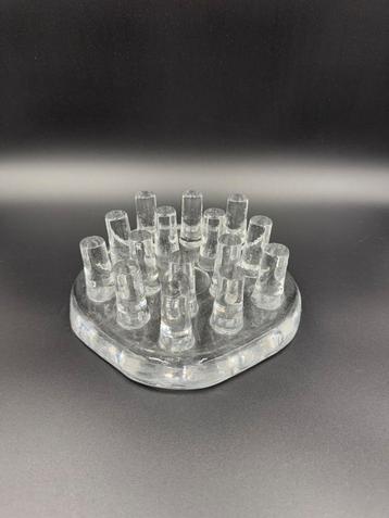 Vintage Georgshütte Glazen Kaarsenhouder '70s beschikbaar voor biedingen