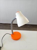 vintage wit, oranje bureaulampje retro design tafellamp, Kunststof, Ophalen of Verzenden, Zo goed als nieuw, Minder dan 50 cm