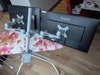 Dubbele monitor setup: Steun + 2 schermen, Computers en Software, Monitoren, Gaming, Full HD, Ophalen of Verzenden, Zo goed als nieuw