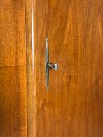 Vintage linnenkast kledingkast noten hout jaren 50/60/70, Ophalen, Gebruikt, 100 tot 150 cm, Vintage