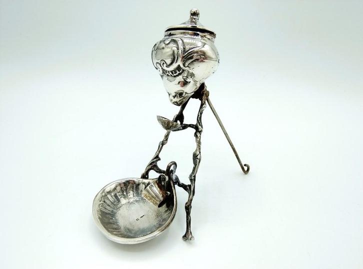 Zilveren miniatuur veldgootsteen, Zilverfabriek Haarlem, Antiek en Kunst, Antiek | Goud en Zilver, Zilver, Verzenden