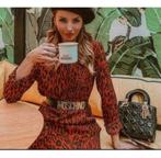 Zara gevlekte rode jurk dierenprint luipaard print Nieuw XL, Maat 46/48 (XL) of groter, Nieuw, Ophalen of Verzenden, H