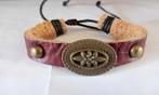 BRUIN LEREN ARMBAND (Size: 17/22cm), Verzenden, Nieuw, Bruin, Leer