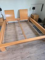 Hulsta 2 persoonsbed bedframe, Ophalen, 90 cm, Eenpersoons, Bruin