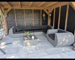 Arbrini  Loungeset Curved kunststof rondwicker grijs, Ophalen, Gebruikt, Kunststof, Bank