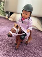 Baby born ruiter met paard mini, Ophalen of Verzenden, Zo goed als nieuw, Babypop