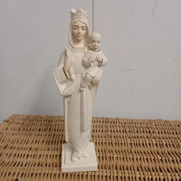 Prachtig gaaf Mariabeeld met goudkleurige accenten  beschikbaar voor biedingen