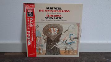 Simon Rattle / Kurt Weill - The Seven Deadly Sins LP (Japan) beschikbaar voor biedingen