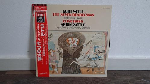 Simon Rattle / Kurt Weill - The Seven Deadly Sins LP (Japan), Cd's en Dvd's, Vinyl | Klassiek, Gebruikt, 12 inch, Ophalen of Verzenden