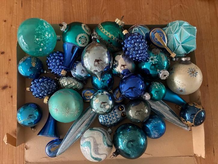 ZOLDEROPRUIMING Kerstballen blauw ‘bijzonder’ set 36 stuks, Diversen, Kerst, Gebruikt, Ophalen of Verzenden