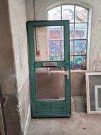 Hardhout deur zonder glas, Ophalen, Gebruikt, 80 tot 100 cm, Buitendeur