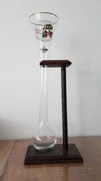 Heineken koetsierglas in houten houder, Ophalen, Zo goed als nieuw