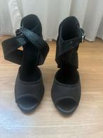 Zwarte satijnen dansschoenen (latin) - maat 39, Ophalen of Verzenden, Nieuw, Schoenen