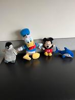 Knuffels Donald, Mickey, pinguïn (WNF) en een dolfijn, Kinderen en Baby's, Speelgoed | Knuffels en Pluche, Overige typen, Zo goed als nieuw