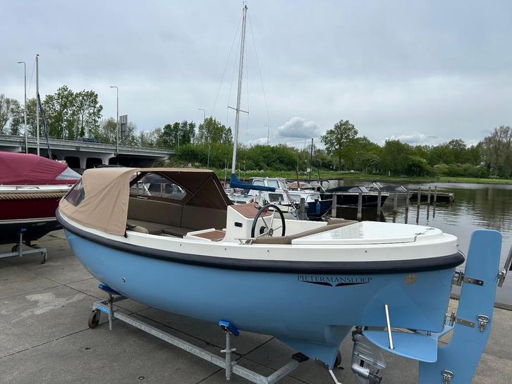 Pieterman 620 inc honda 20pk 1vaar seizoen oud 10 vaar uren!, Watersport en Boten, Sloepen, Zo goed als nieuw, 10 tot 30 pk, 3 tot 6 meter