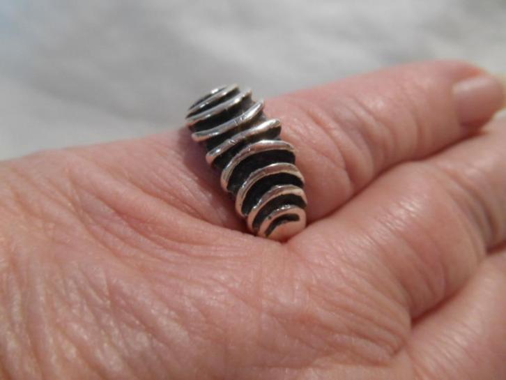 Modernistische echt zilveren design ring, Sieraden, Tassen en Uiterlijk, Antieke sieraden, Ring, Zilver, Verzenden