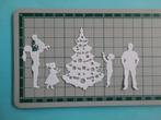 91 KERST kaart versiering / familie bij kerstboom, Verzenden, Nieuw, Kerst, Blanco kaart of Basiskaart