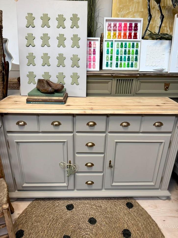 Ladekast dressoir commode linnenkast apothekerskast taupe, Kinderen en Baby's, Kinderkamer | Commodes en Kasten, Zo goed als nieuw