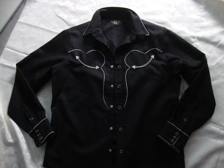 Zwart wollen Ralph Lauren overhemd Nieuw 42, Kleding | Heren, Overhemden, Nieuw, Halswijdte 41/42 (L), Zwart, Ophalen of Verzenden