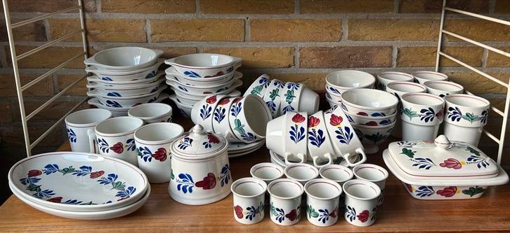 Boerenbont Servies 52-delig!, Huis en Inrichting, Keuken | Servies, Gebruikt, Compleet servies, Boerenbont, Aardewerk, Ophalen