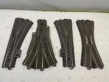 Marklin C-rails: Elektrische drieweg wissel, 2 handwissels + beschikbaar voor biedingen