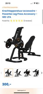 Powertec leg press attachement, Ophalen, Zo goed als nieuw, Fitnessbank