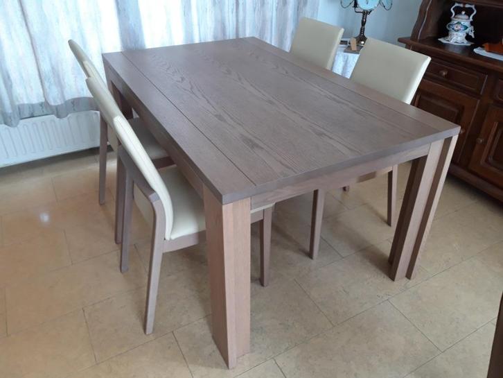 Avignon beige eetkamer set tafel en 4 stoelen, Huis en Inrichting, Complete eetkamers, Gebruikt, 4 tot 6 stoelen, Ophalen