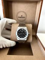 Audemars Piguet Royal Oak Black Dial, Sieraden, Tassen en Uiterlijk, Overige merken, Staal, Staal, Polshorloge