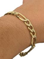 Gouden Figaro Schakel Armband (Geslepen) - 22,5 cm / 19,1 g, -, Ophalen of Verzenden, Zo goed als nieuw, Info@tiemanjuweliers.nl