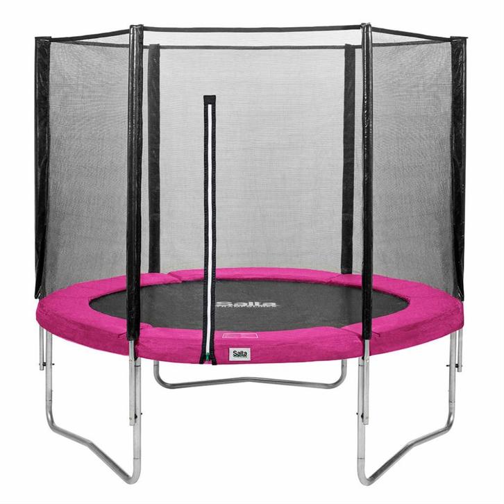 Salta trampoline All-in 213 roze met veiligheidsnet, Kinderen en Baby's, Speelgoed | Buiten | Voertuigen en Loopfietsen, Nieuw
