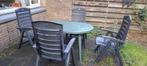 Tuinset met hartman stoelen en kussens, Ophalen, 4 zitplaatsen, Kunststof, Zo goed als nieuw