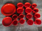 Mepal vintage rood / oranje 22 stuks., Ophalen of Verzenden, Gebruikt