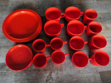 Mepal vintage rood / oranje 22 stuks. beschikbaar voor biedingen