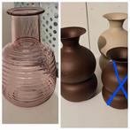 Verschillende vazen, Gebruikt, Overige kleuren, Ophalen of Verzenden, Glas