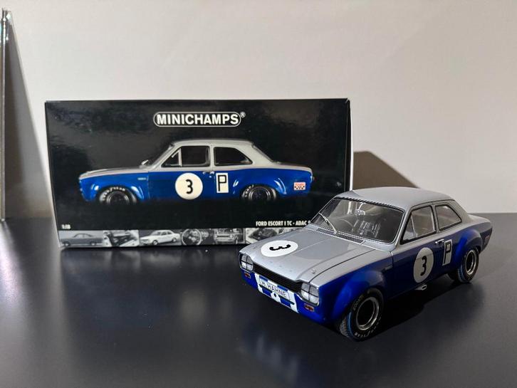 Ford Escort I TC ADAC 500KM 1968 Minichamps 1/18 100 688193, Hobby en Vrije tijd, Modelauto's | 1:18, Zo goed als nieuw, Auto