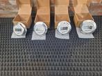 bbs rs naafdoppen aluminium met witte bbs design logo's, Ophalen of Verzenden