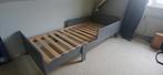 Grijs houten meegroeibed 90 cm breed, Ophalen, 85 tot 100 cm, Gebruikt, Lattenbodem