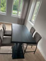Hoge tafel met hoge stoelen, Ophalen, Gebruikt, 100 tot 150 cm, Eikenhout