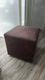 Hocker Poef Bruin 45x45x45, Huis en Inrichting, Banken | Voetenbanken en Poefen, Ophalen, Minder dan 50 cm, Vierkant, Minder dan 50 cm