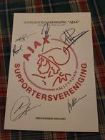 Ajax supportersvereniging gesigneerd, Ophalen of Verzenden, Zo goed als nieuw, Ajax, Spelerskaart