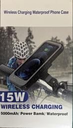 Waterdichte telefoonhouder met powerbank voor de fiets, Ophalen of Verzenden, Gebruikt
