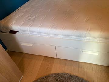 Bedframe met opbergruimte + lattenbodems (zonder matras) - afbeelding 2