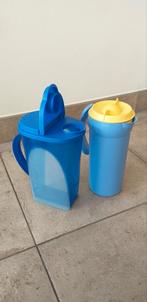 Tupperware schenkkan, sapkan, waterkan, limonadekan 1.7 ltr., Ophalen of Verzenden, Zo goed als nieuw, Blauw, Beker of Kan