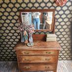 Mooie antieke ladekast/kaptafel, Ophalen, Zo goed als nieuw, 25 tot 50 cm, Minder dan 100 cm